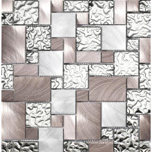 Silver Metal Mosaic Tile Stainless Steel Decor Kitchen Mosaic